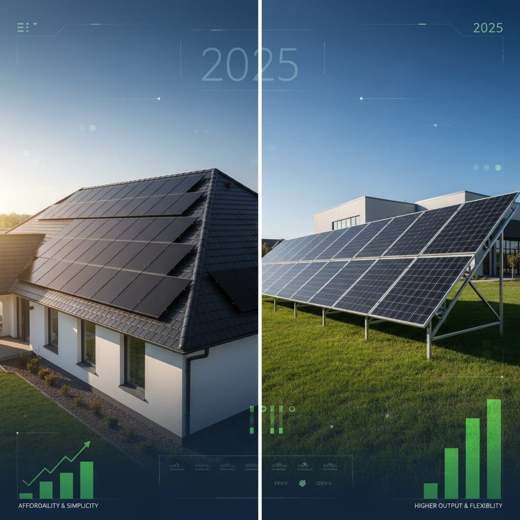 Ground vs Rooftop Solar: Which Costs Less in 2025?