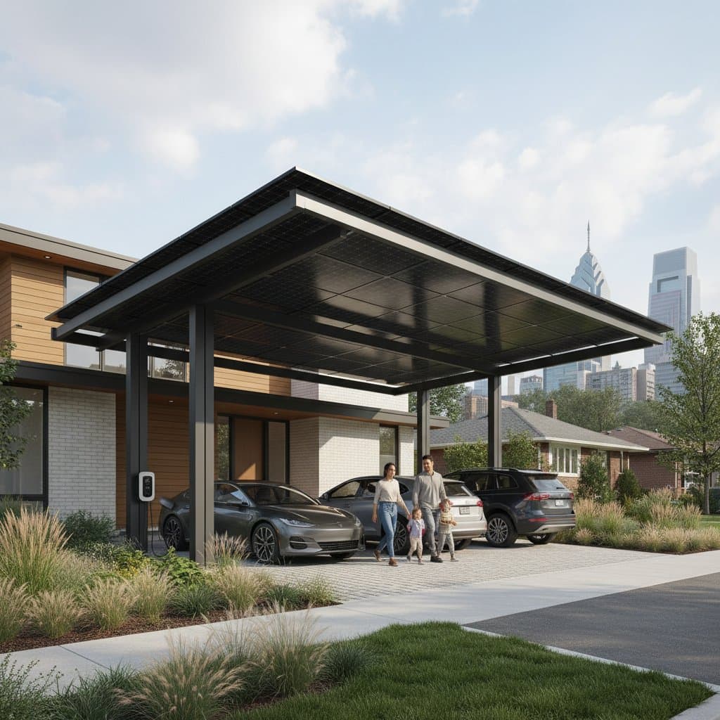 Driveway Solar Canopies Generate $2,600 Annually