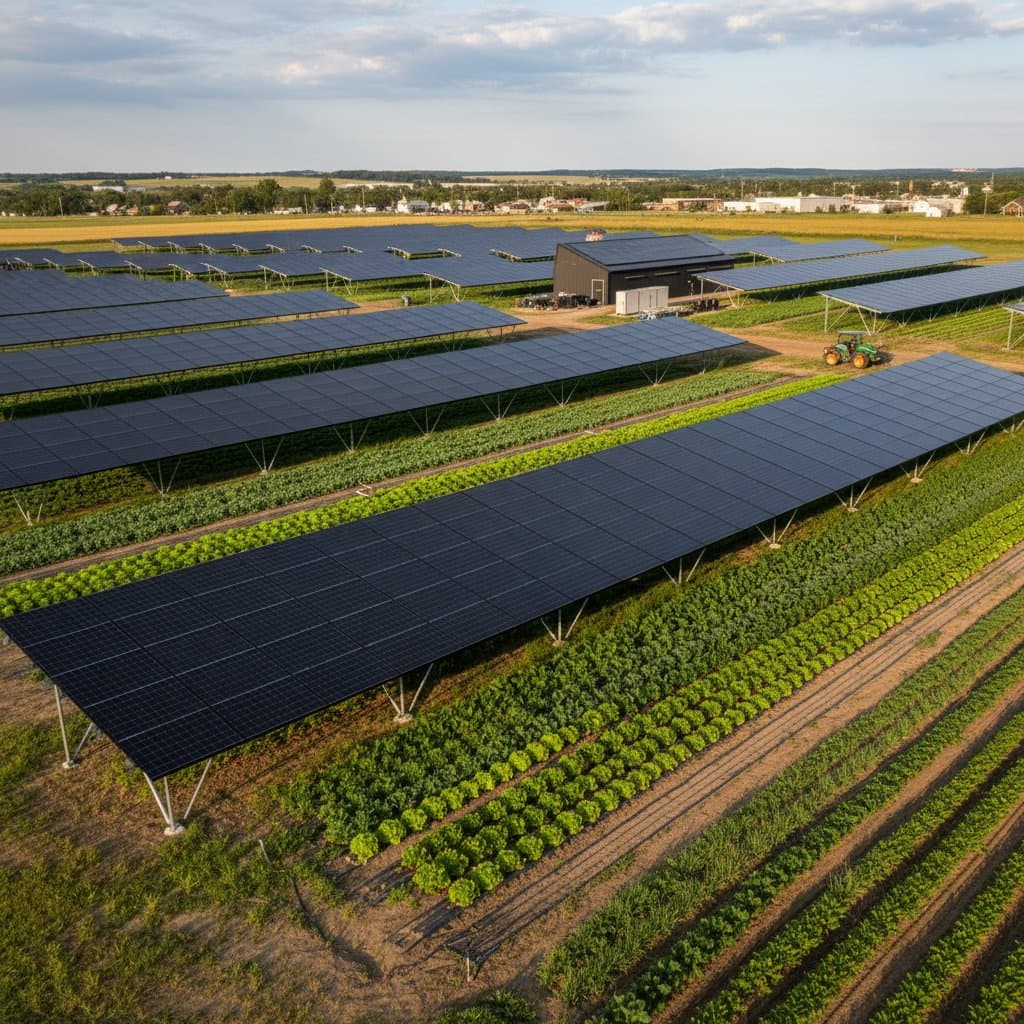 Solar Panels Now Grow Crops While Making Power