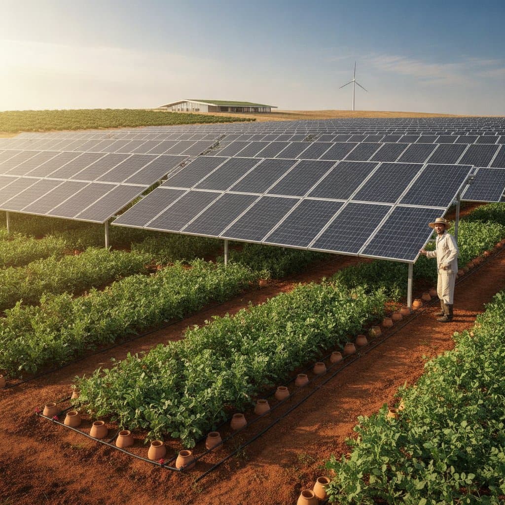 Solar Panels and Crops Share Land for Double Harvest